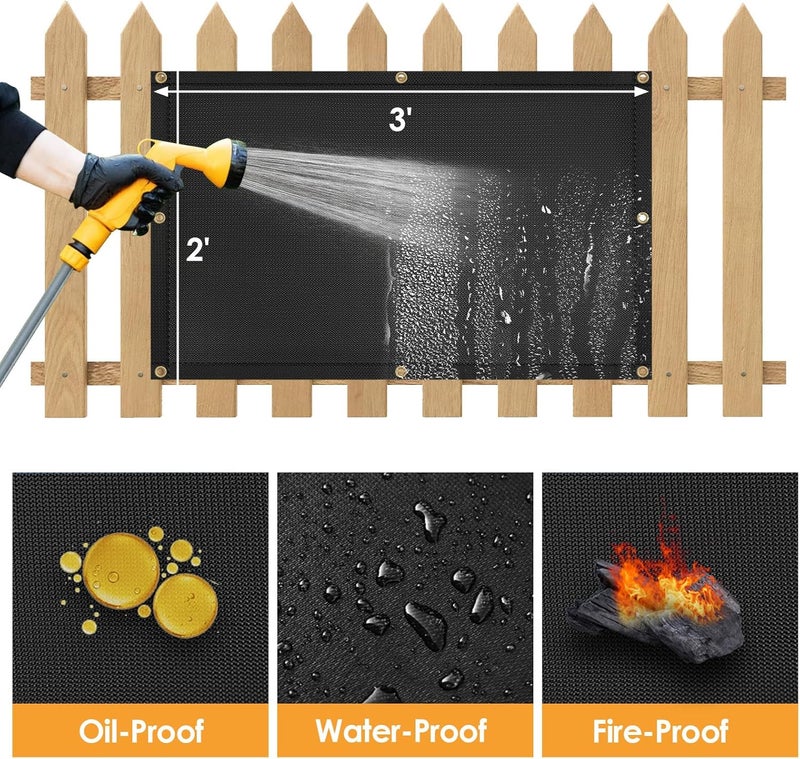 Amerbro Fireproof Heat Shield for Wall Behind Grill Protect Deck Fence from Grill Heat, Heat Shield for Wood Stove, Stove Wall Protector Fridge, BBQ Grill Mat Accessories Compatible with Blackstone, 3'x2' - Image 5